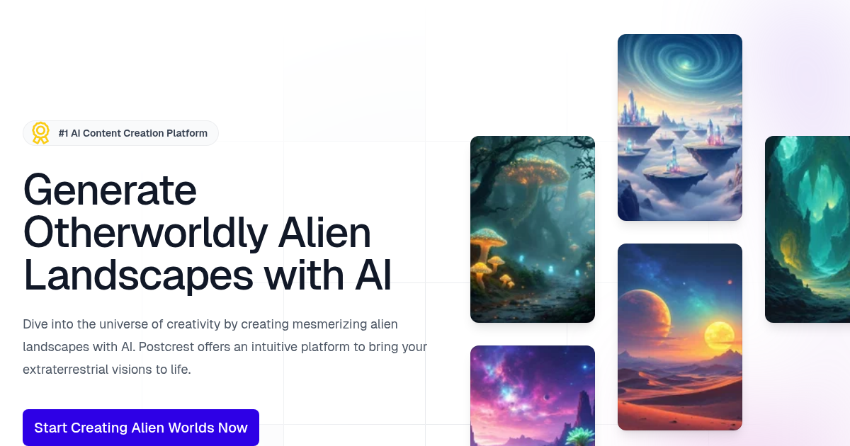 Create Stunning Alien Landscapes with AI - Postcrest