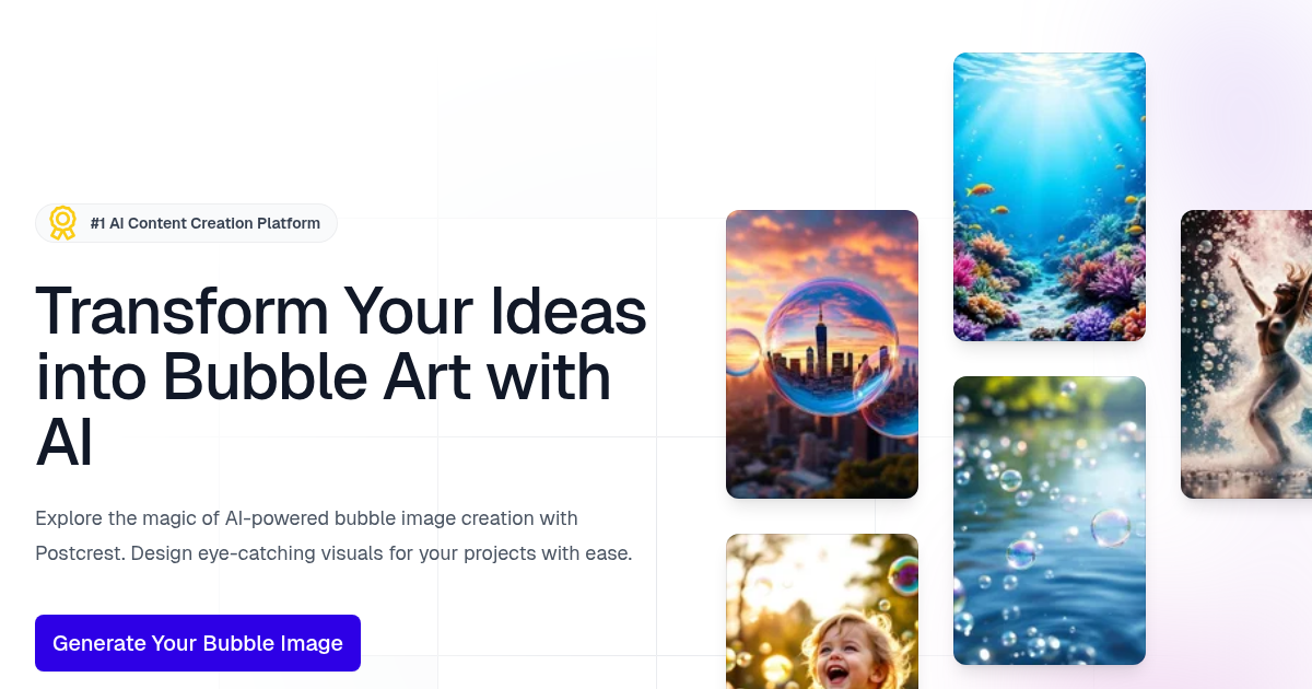 Create Stunning Bubble Images with AI - Postcrest