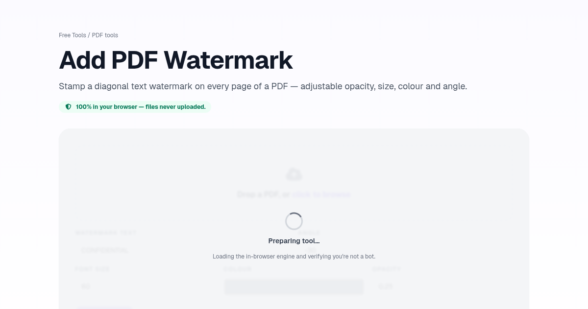 Add PDF Watermark - Free | Postcrest
