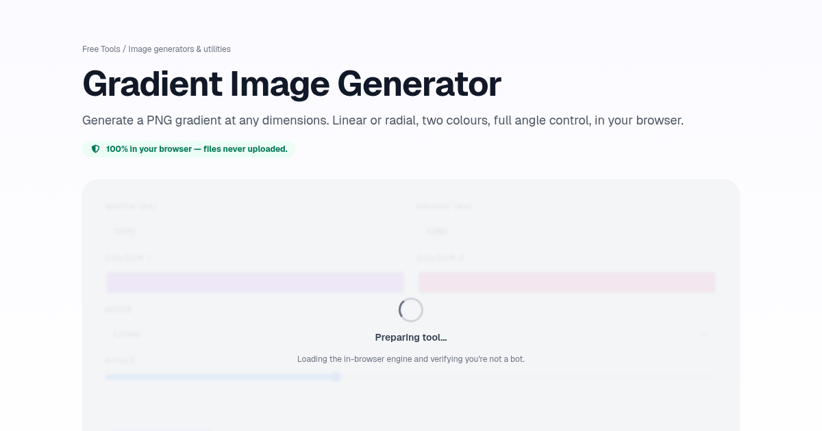 Gradient Image Generator — Free, Private | Postcrest