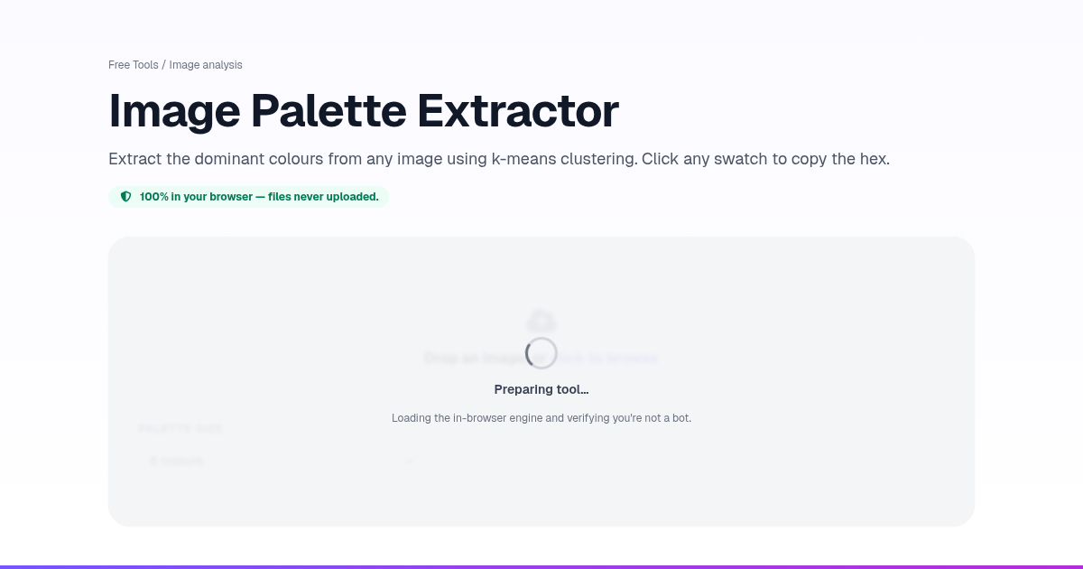 Image Palette Extractor — Free, Private | Postcrest