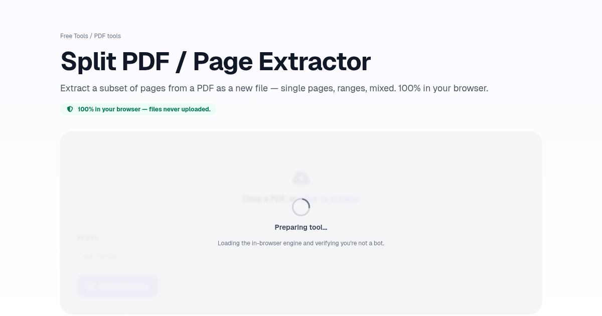 Split PDF — Extract Pages | Postcrest